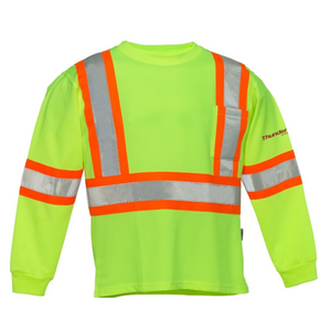 Hi-Vis Long Sleeve Crewneck Tee w/Pocket